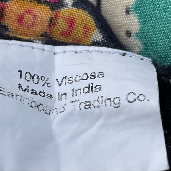 Earthbound Trading Co Skirt Womens M‎ Black Maxi Paisley Boho Flowy Gypsy Hippie - Picture 7 of 15